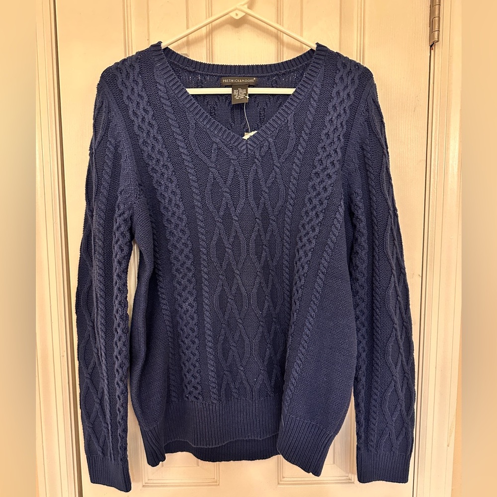 Preswick & Moore Deep Blue Knit Sweater